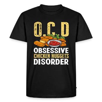 Chicken nuggets disorder - Men's Premium Organic T-Shirt - black - Front - Nico (187cm)