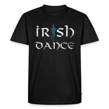 Danse irlandaise - T-shirt Premium bio Homme - noir - Devant - Nico (187cm)