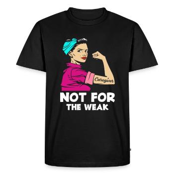 Infirmier travail Soins aux personnes âgées - T-shirt Premium bio Homme - noir - Devant - Nico (187cm)