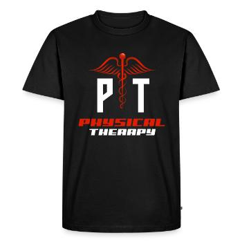 Physiotherapist Health Training Gift - Men's Premium Organic T-Shirt - black - Front - Nico (187cm)