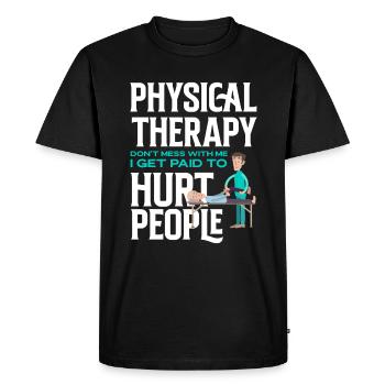 Witziges Physiotherapeut Physiotherapeuten - Männer Premium Bio T-Shirt - Schwarz - Vorne - Nico (187cm)