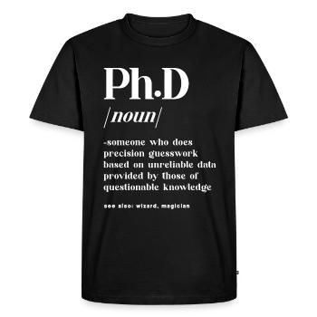 Definiton Doctorant - T-shirt Premium bio Homme - noir - Devant - Nico (187cm)