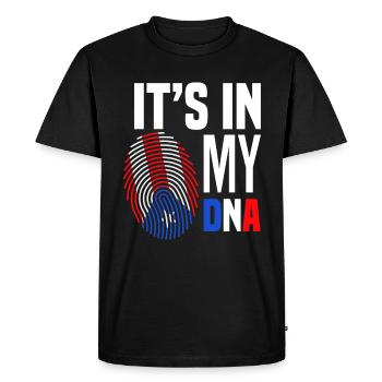 ADN pays d’origine à Porto Rico - T-shirt Premium bio Homme - noir - Devant - Nico (187cm)