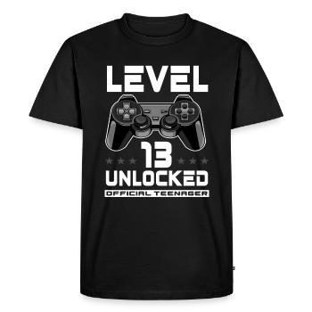 13ème anniversaire garçons gamer adolescent gaming - T-shirt Premium bio Homme - noir - Devant - Nico (187cm)