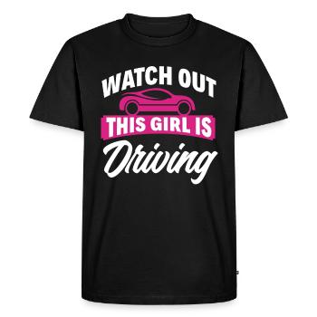 Permis de conduire échoué Fille débutante - T-shirt Premium bio Homme - noir - Devant - Nico (187cm)