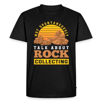 Retro Geology Geologist Geologist Gift - Men's Premium Organic T-Shirt - black - Front - Nico (187cm)