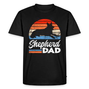German Shepherd Dad German Shepherd - Men's Premium Organic T-Shirt - black - Front - Nico (187cm)