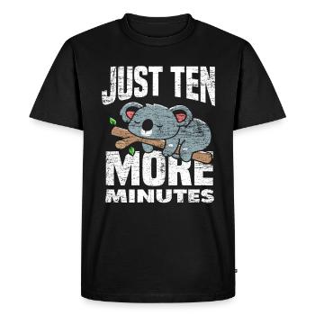 Koala sommeil - T-shirt Premium bio Homme - noir - Devant - Nico (187cm)