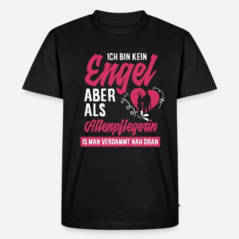 Pflegeberuf Spruch Geschenk Altenpflegerin - Männer Premium Bio T-Shirt - Schwarz