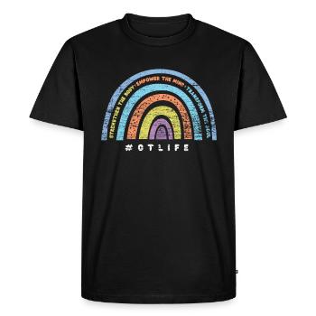 Ergothérapeute Arc-en-ciel - T-shirt Premium bio Homme - noir - Devant - Nico (187cm)