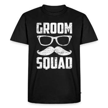 Bachelor Party Team Groom Group Shirt - Men's Premium Organic T-Shirt - black - Front - Nico (187cm)