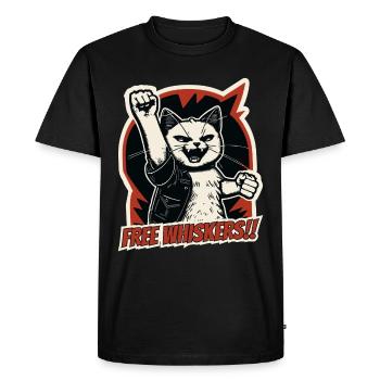 Kitty 's rage of a cat and the machine - Men's Premium Organic T-Shirt - black - Front - Nico (187cm)
