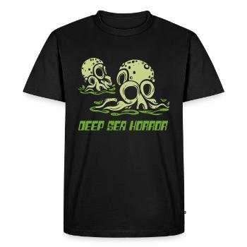 Deep Sea Horror Tentacles - Men's Premium Organic T-Shirt - black - Front - Nico (187cm)
