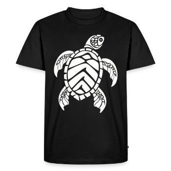 Sea turtle - Men's Premium Organic T-Shirt - black - Front - Nico (187cm)