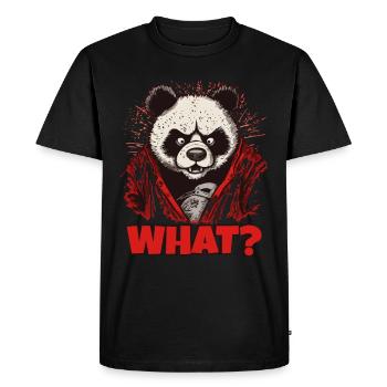 Panda en colère - T-shirt Premium bio Homme - noir - Devant - Nico (187cm)