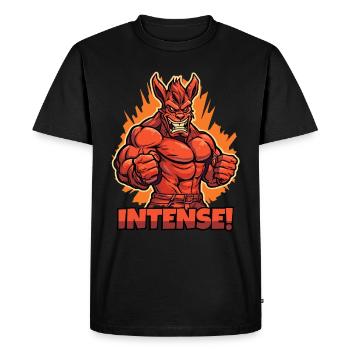 Bête musclée : Intense - T-shirt Premium bio Homme - noir - Devant - Nico (187cm)
