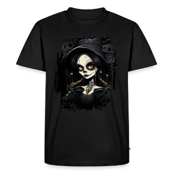Cute gothic girl - Men's Premium Organic T-Shirt - black - Front - Nico (187cm)
