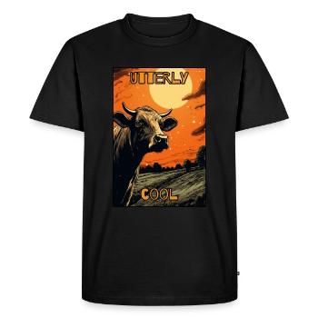 Absolutely cool cow - Men's Premium Organic T-Shirt - black - Front - Nico (187cm)
