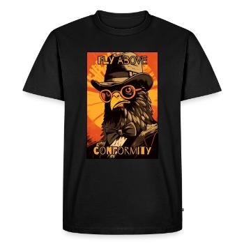 S’élever au-dessus des normes et de la conformité. - T-shirt Premium bio Homme - noir - Devant - Nico (187cm)