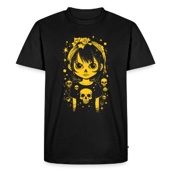 Cute angry anime girl - Men's Premium Organic T-Shirt - black - Front - Nico (187cm)