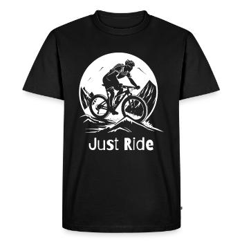 VTT facile - T-shirt Premium bio Homme - noir - Devant - Nico (187cm)