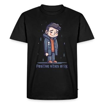 Seulement des ondes positives - T-shirt Premium bio Homme - noir - Devant - Nico (187cm)