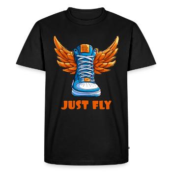 Sneaker sneaker avec ailes - T-shirt Premium bio Homme - noir - Devant - Nico (187cm)