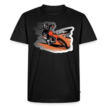 Dirt Speed - Men's Premium Organic T-Shirt - black - Front - Nico (187cm)