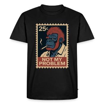 Ce n’est pas mon problème : un singe avec de l’attitude - T-shirt Premium bio Homme - noir - Devant - Nico (187cm)