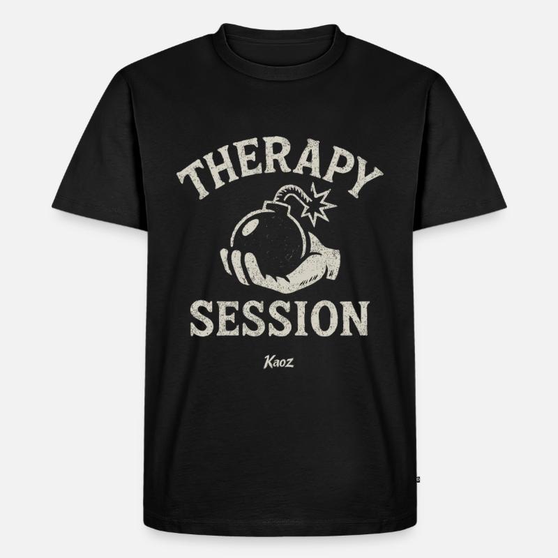 Hand holding therapy session bombshell - Men's Premium Organic T-Shirt - black