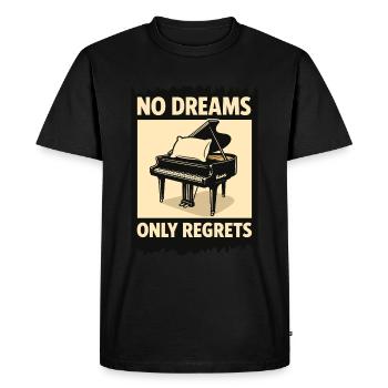 Piano grand piano with cushion - Men's Premium Organic T-Shirt - black - Front - Nico (187cm)