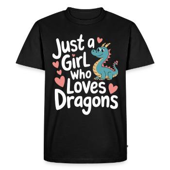 Dragon Mystique Dragon Fantasy - T-shirt Premium bio Homme - noir - Devant - Nico (187cm)
