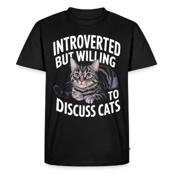 Introvert, antisocial, introvert - Men's Premium Organic T-Shirt - black - Front - Nico (187cm)
