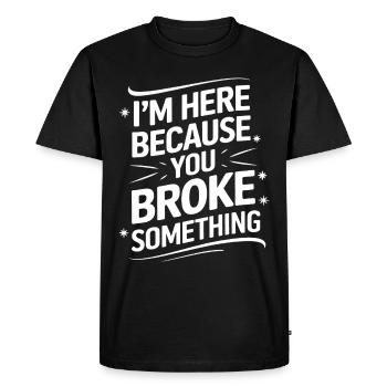 Technical Support Computer - Men's Premium Organic T-Shirt - black - Front - Nico (187cm)