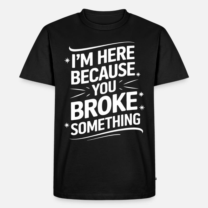 Technischer Support Computerfreak Nerd - Männer Premium Bio T-Shirt - Schwarz
