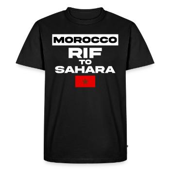 Marokko vom Rif bis zur marokkanischen Sahara - Männer Premium Bio T-Shirt - Schwarz - Vorne - Nico (187cm)