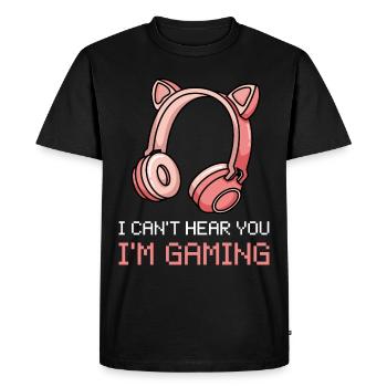 Joueuse I’m Gaming Gamer Dames - T-shirt Premium bio Homme - noir - Devant - Nico (187cm)