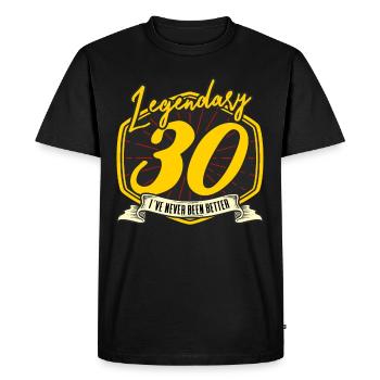 30th Birthday Legend Legendary 30 years - Men's Premium Organic T-Shirt - black - Front - Nico (187cm)