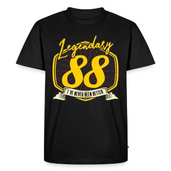 88th Birthday Legend Legendary 88 years - Men's Premium Organic T-Shirt - black - Front - Nico (187cm)