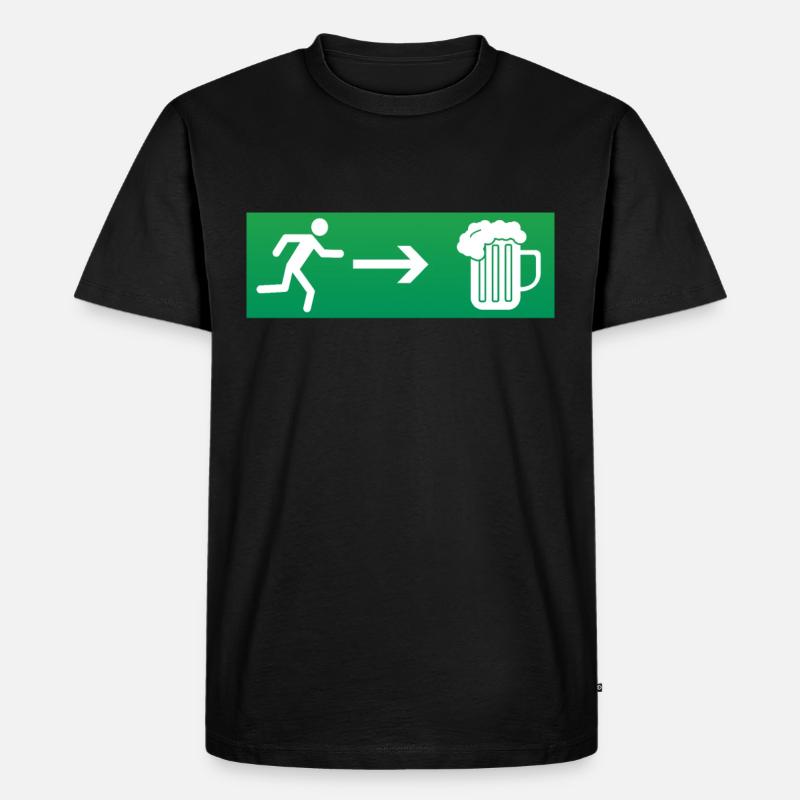 Emergency exit beer - Men's Premium Organic T-Shirt - black