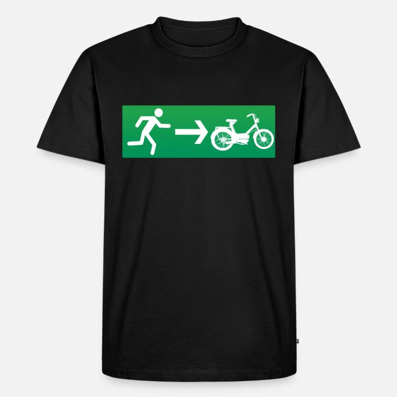 Emergency exit moped moped - Men's Premium Organic T-Shirt - black