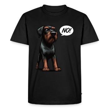 Pas de propriétaire allemand à poil dur allemand - T-shirt Premium bio Homme - noir - Devant - Nico (187cm)