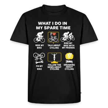 Cyclisme cyclisme passion cyclisme humour cadeau - T-shirt Premium bio Homme - noir - Devant - Nico (187cm)