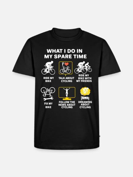 Cyclist cycling passion cycling humour gift - Men's Premium Organic T-Shirt - black