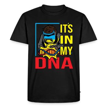 C’est dans mon ADN Soudeur à souder - T-shirt Premium bio Homme - noir - Devant - Nico (187cm)