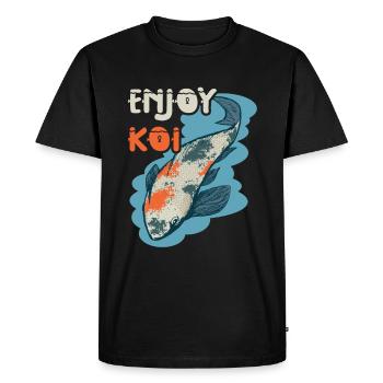 Nishikigoi Koi Éleveur Enjoy Koi Carp - T-shirt Premium bio Homme - noir - Devant - Nico (187cm)