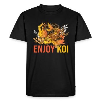 Nishikigoi Koi Éleveur Enjoy Koi Carp - T-shirt Premium bio Homme - noir - Devant - Nico (187cm)