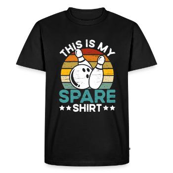 Ceci est mon joueur de bowling de tenue de rechange - T-shirt Premium bio Homme - noir - Devant - Nico (187cm)