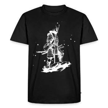 Guerreir Samourai Japon Cadeau Papa et Fils - T-shirt Premium bio Homme - noir - Devant - Nico (187cm)