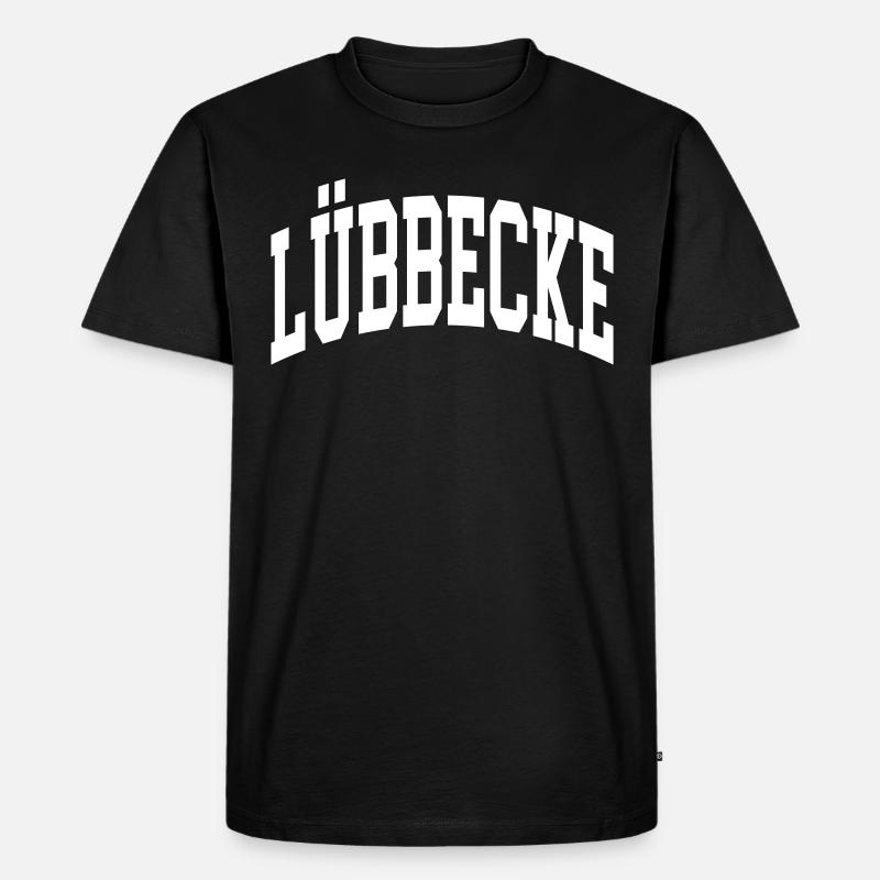 Lübbecke - Männer Premium Bio T-Shirt - Schwarz